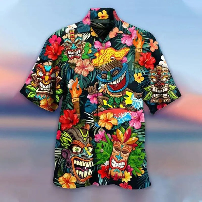 Chemise A Fleur Homme <br> Hawaïenne Jungle