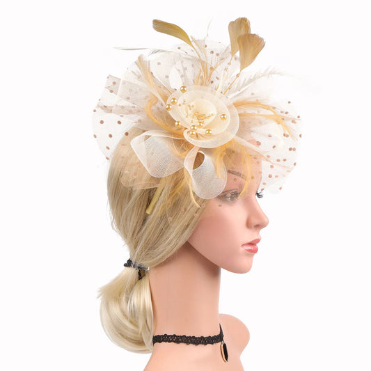 Chapeau Fleurie <br> Fascinateur Ivoire