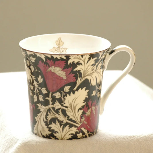 Tasse Fleurie <br> Noire