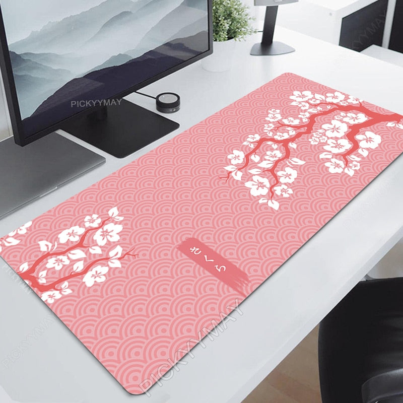 Tapis De Souris Fleuri <br> Sakura Coloré Rose