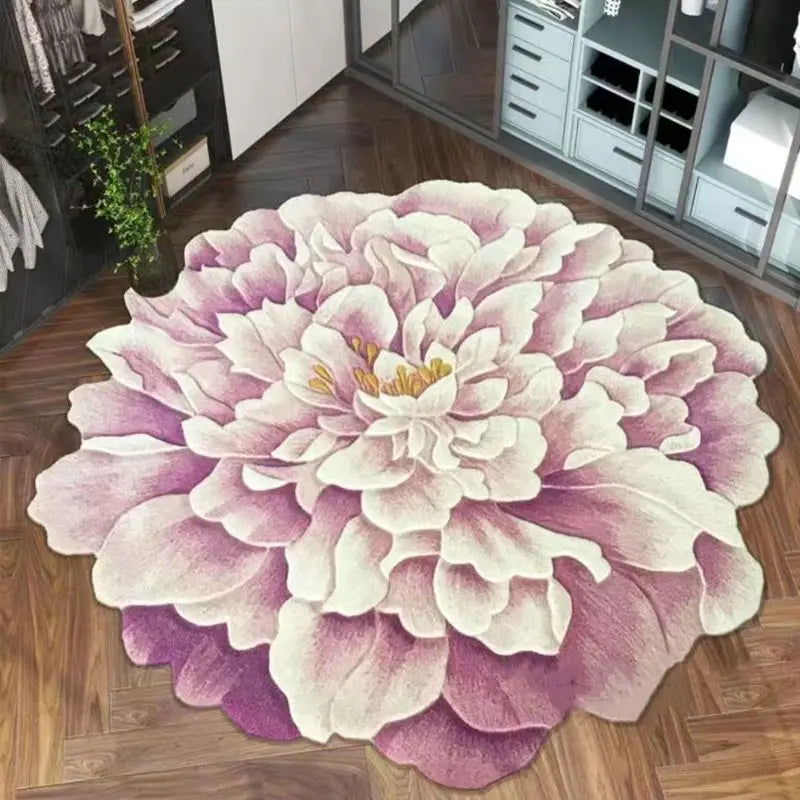 Tapis Fleur <br> Blanc