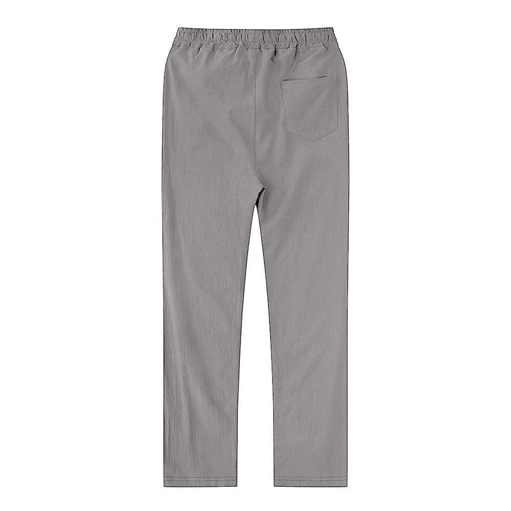 Pantalones de lino estilo mediterráneo para hombre