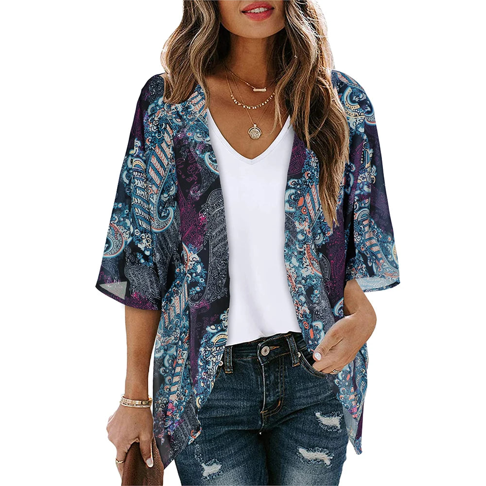 Kimono Fleuri Femme