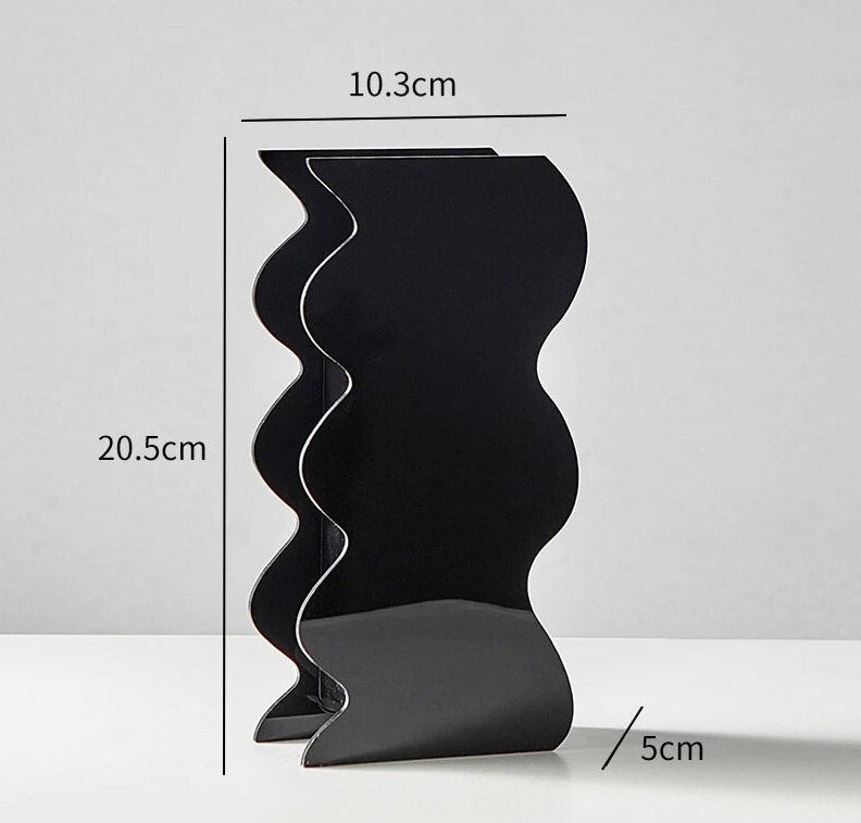 Vase Fleur <br> Abstrait Noir Design