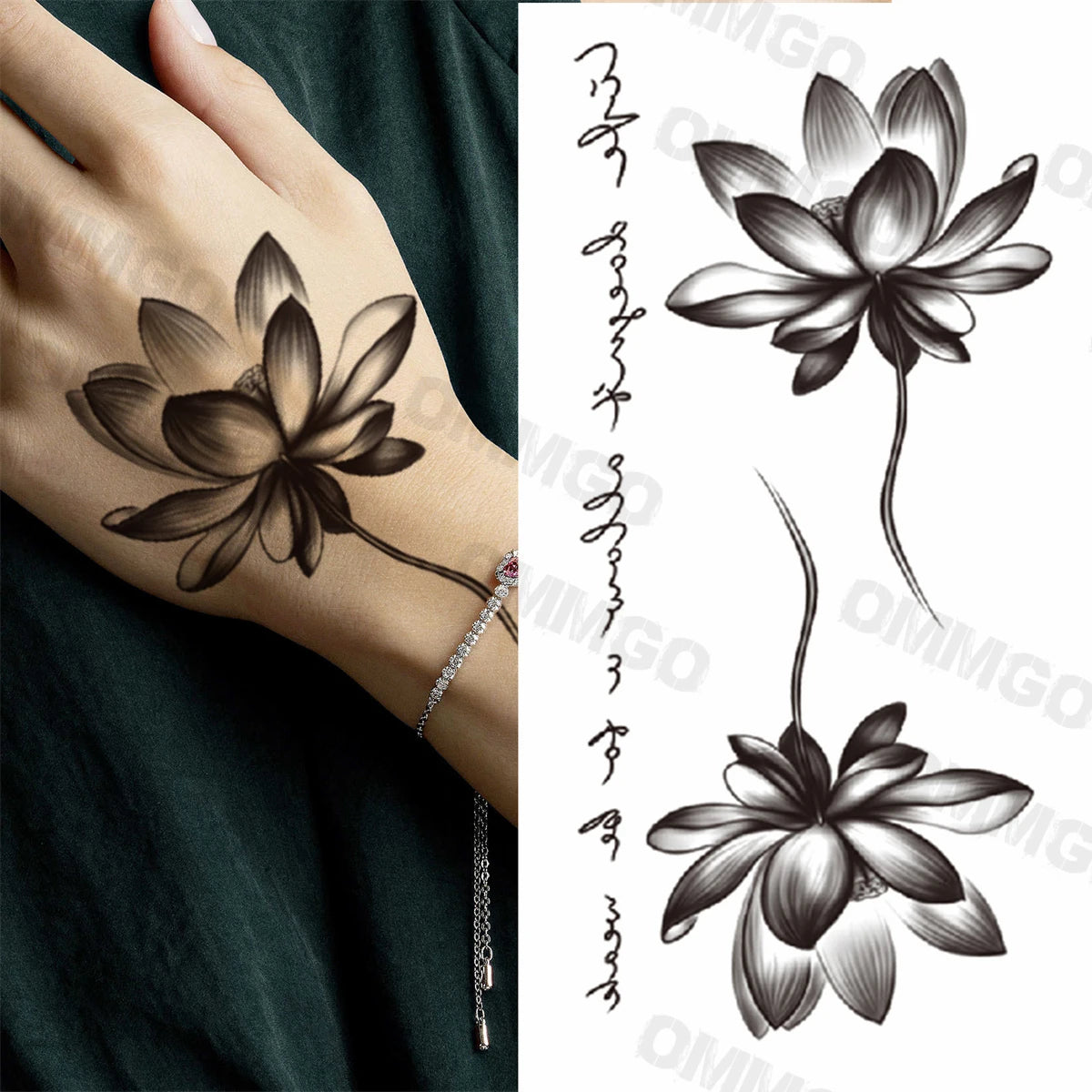 Spine Flower Tattoo