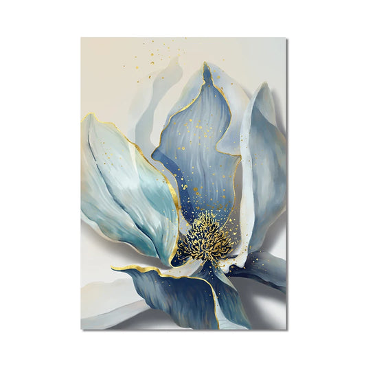 Tableau Fleur <br> Moderne Bleu