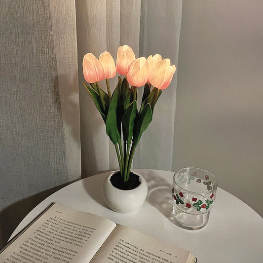 Lampe Fleur <br> Tulipe Rose