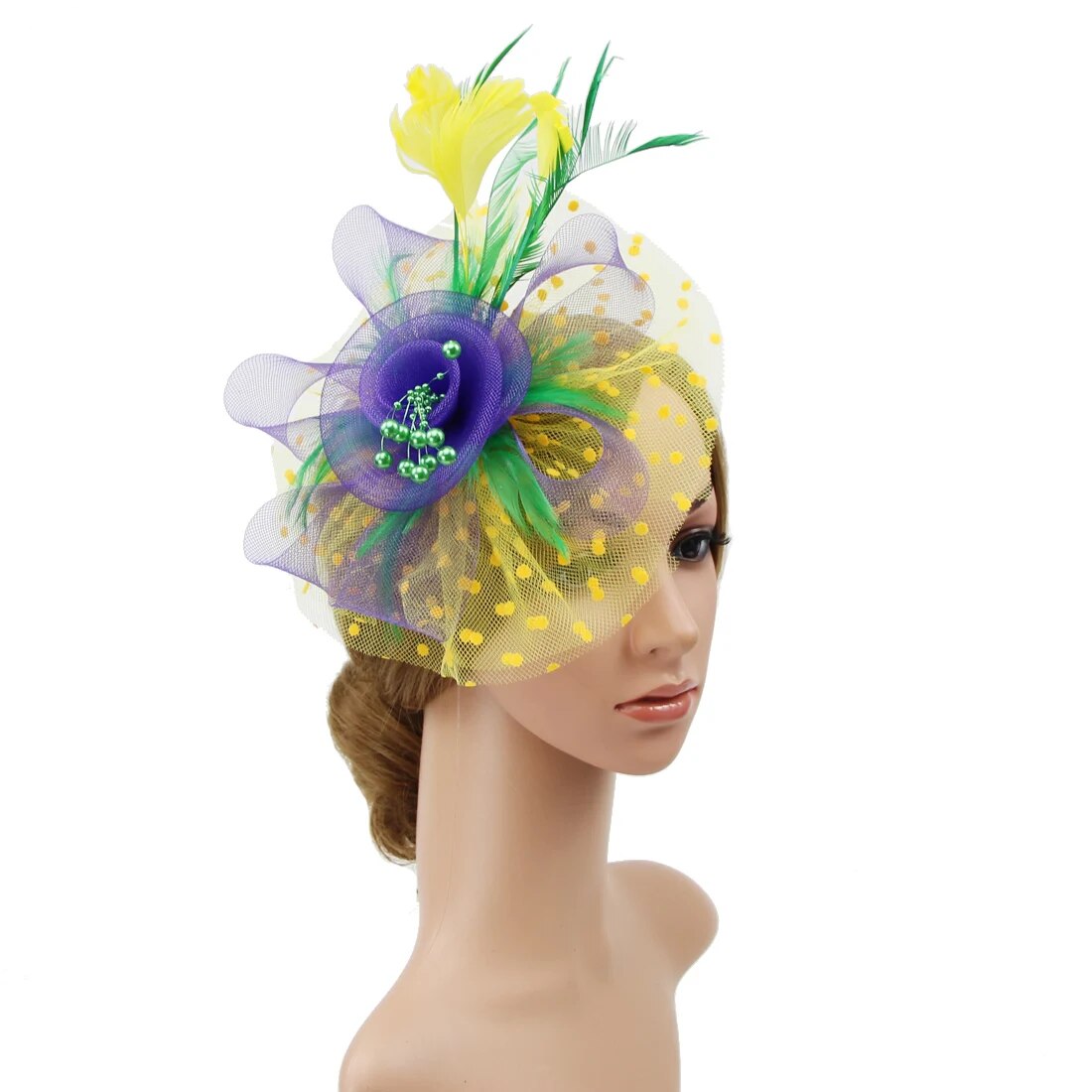 Chapeau Fleurie <br> Fascinateur Coloré