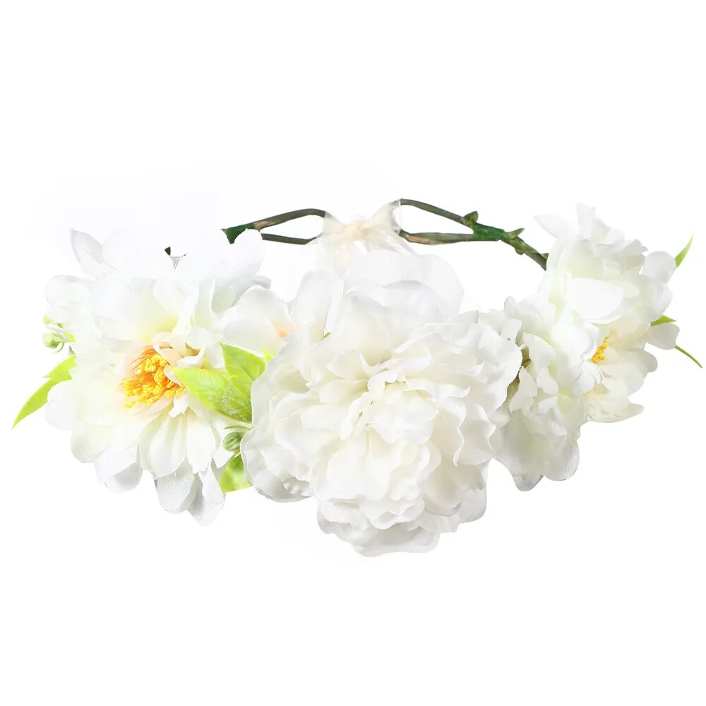 Couronne De Fleurs <br> Blanc-Jaune