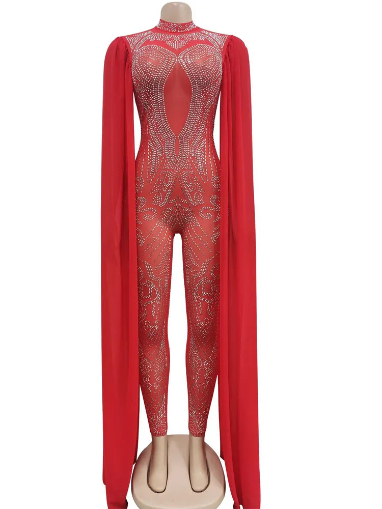 Combinaison Fleurie <br> Chic Rouge