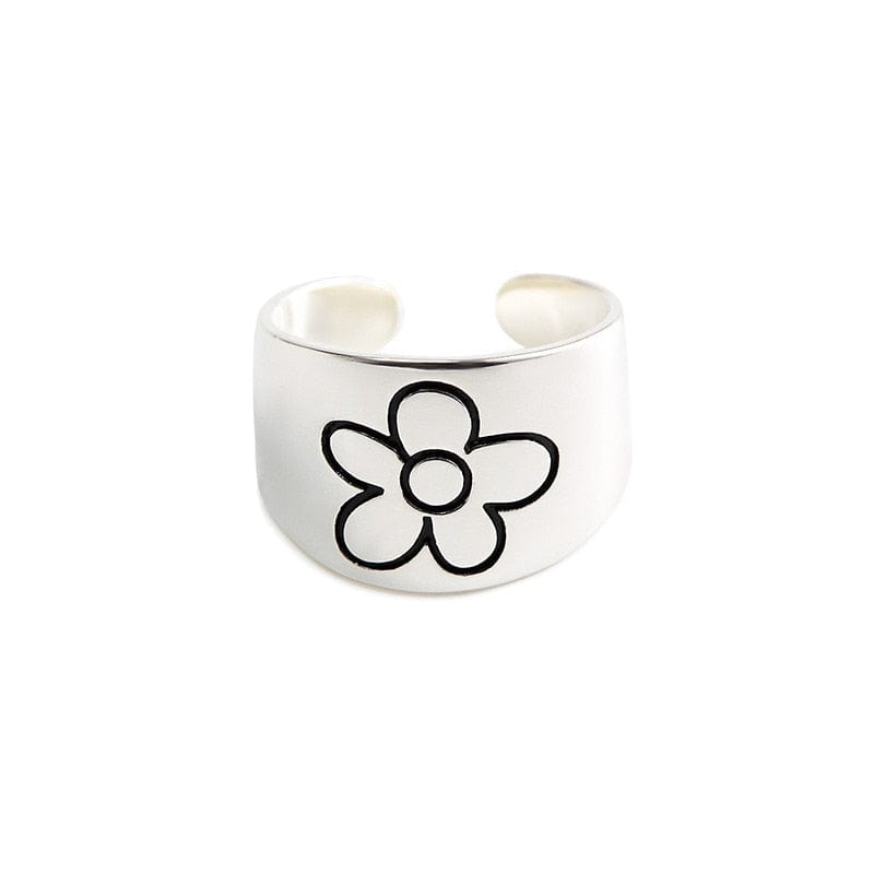 bague Fleur <br> Marguerite Cartoon (Acier)