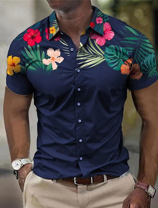 Chemise A Petite Fleur Homme - Plante Paradise