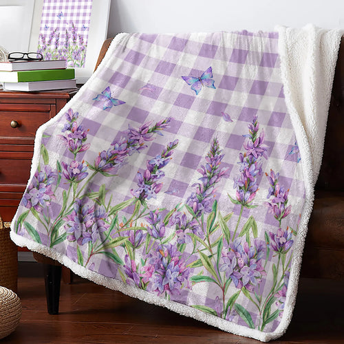 Floral Plaid  Lavender Tiles