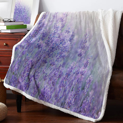 Floral Plaid  Purified Lavender Field