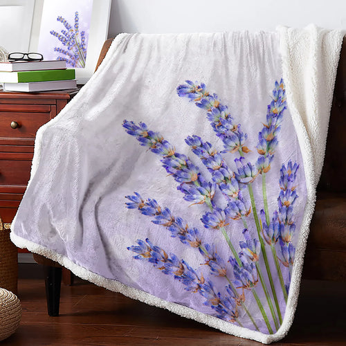 Floral Plaid  Lavender Stem