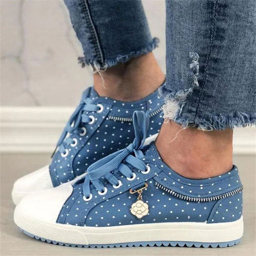 Chaussure Fleurie   Femme Bleu