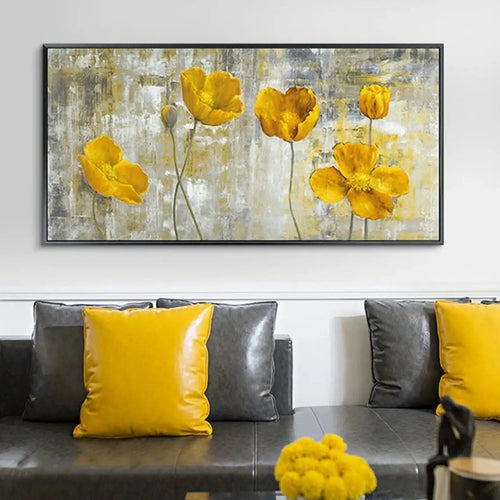 Tableau Fleur   De Lys Jaune