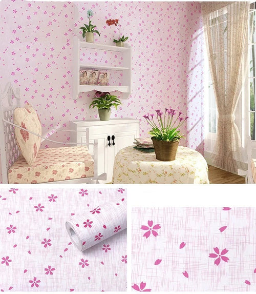 Papier Peint   Fleuri Moderne Rose