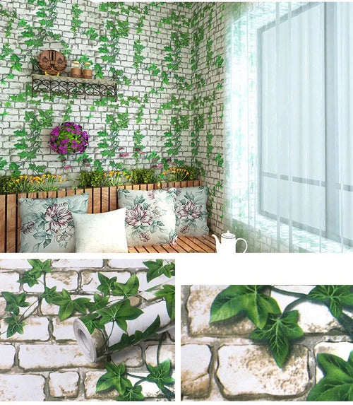 Papier Peint   Fleuri Moderne Vert