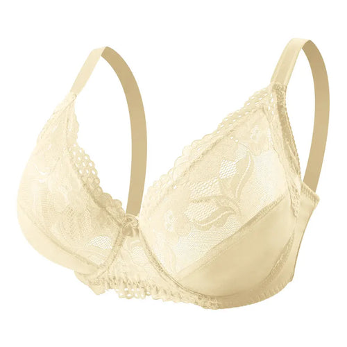 Floral Bra  Light beige
