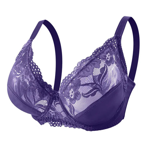 Floral Bra  Purple