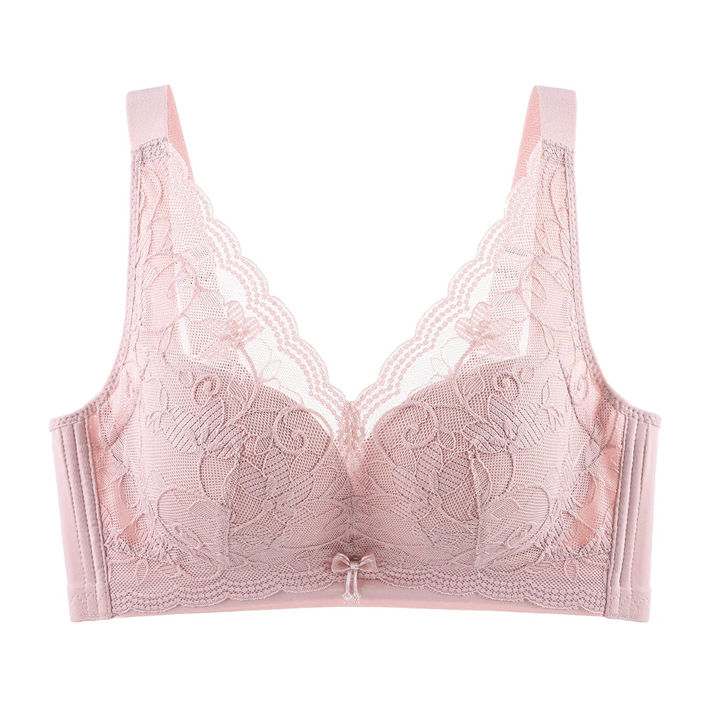 Soutien Gorge Fleuri <br> Coton Rose