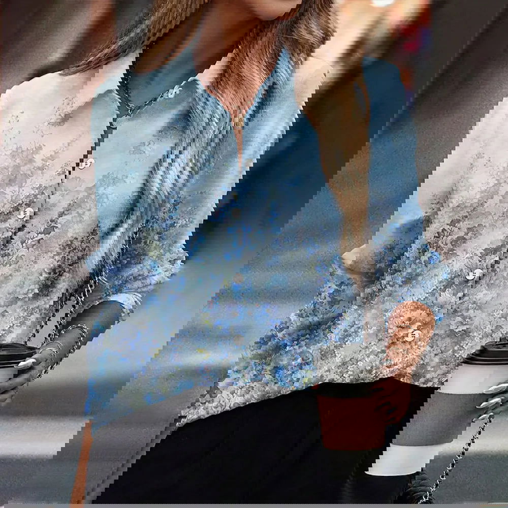 Chemise Boheme Chemise Fleurs Femme Chemiser Femme à Boutons Avec