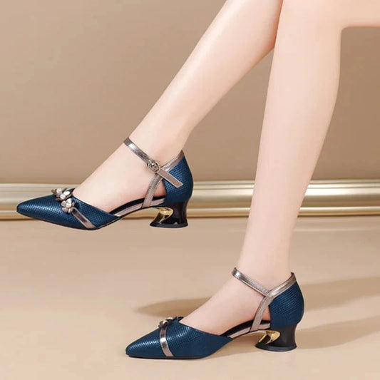 Escarpin Fleuri Petit Talon - Plante Paradise