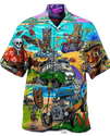Chemise Hawaïenne Personnalisée Avec Photo - Homme/Femme, Manches Courtes, Tissu Polyester, Taille M à 3XL - 3