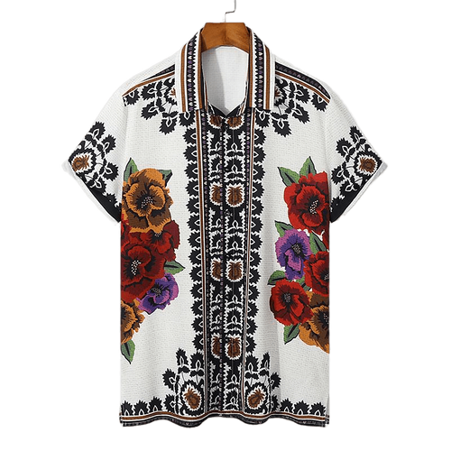 Chemise A Fleur Homme   Vintage Streetwear