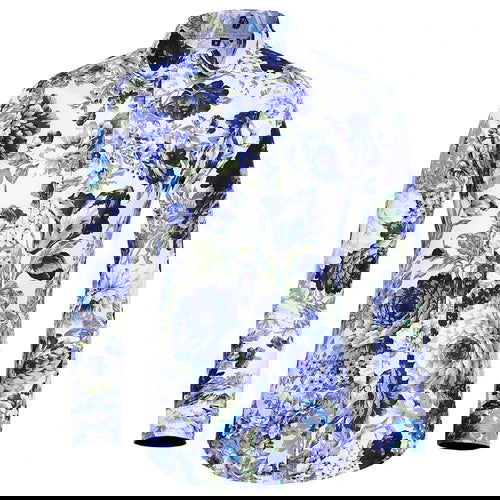 Chemise A Fleur Homme <br> Longue Coloré Bleu