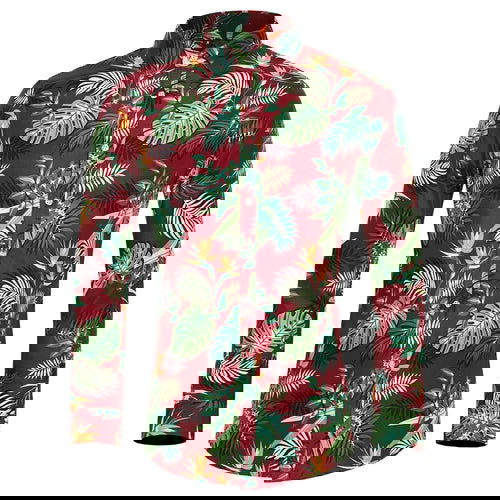 Chemise A Fleur Homme <br> Longue Rouge