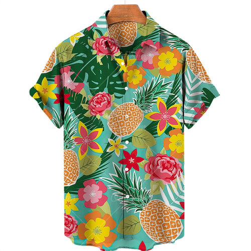 Chemise A Fleur Homme   Oversize Fruit Exotique