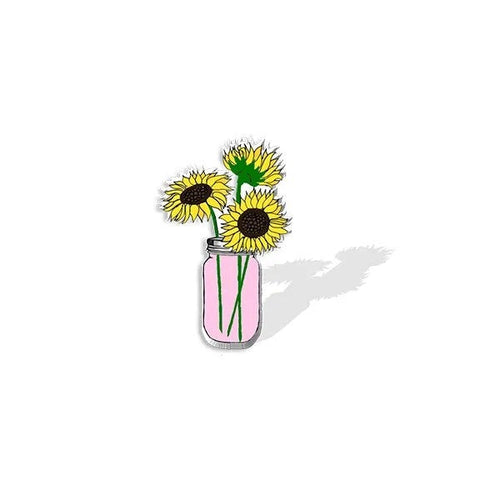 Broche Fleur   Vase Rose