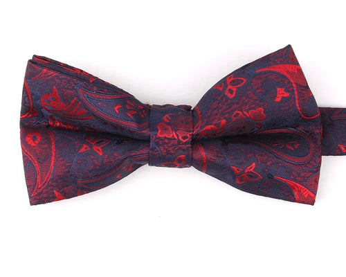 Noeud Papillon Fleuri   Rouge Abstrait