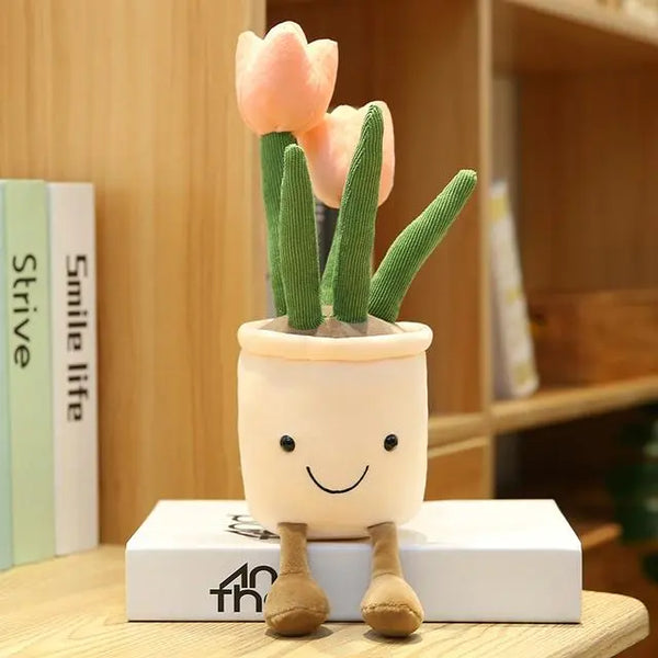 Peluche Fleur   Tulipe Rose