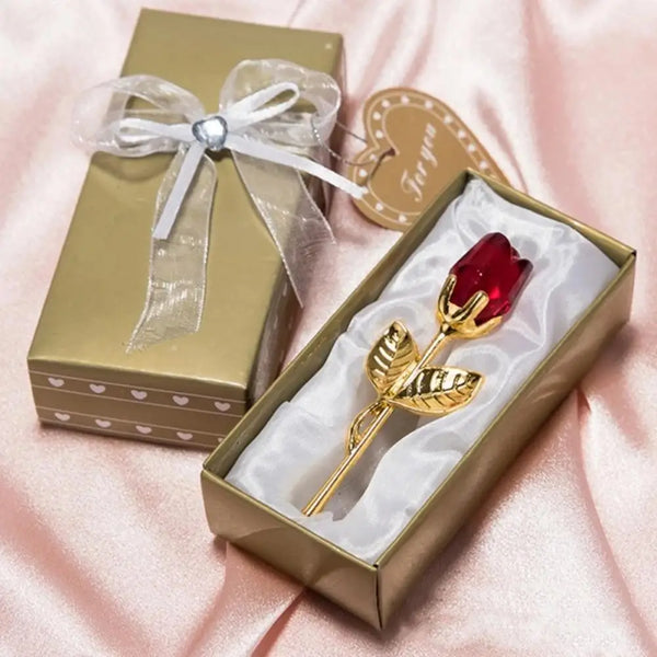 Rose en Verre Saint Valentin
