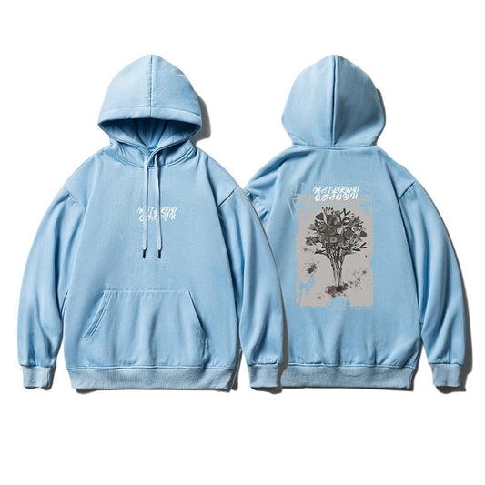 Pull Fleuri <br> Oversize Vintage Bleu