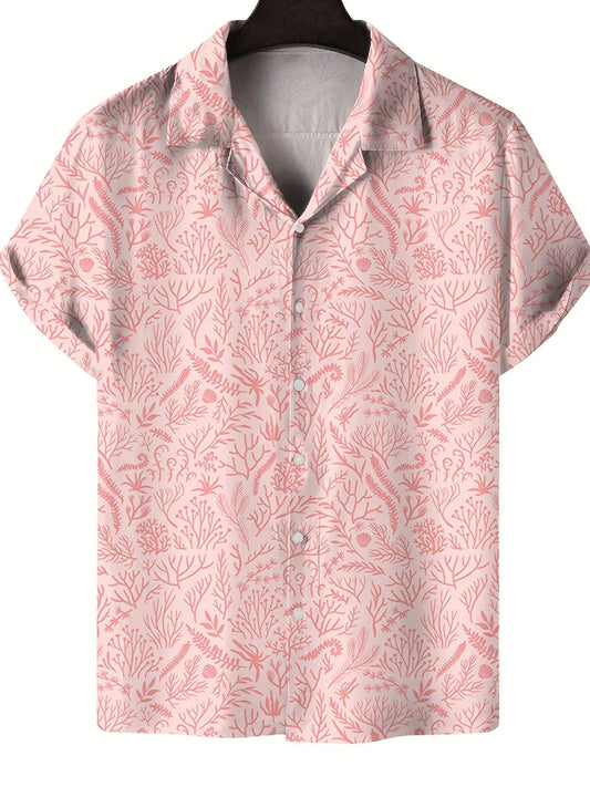Chemise A Fleur Homme Rose - Plante Paradise
