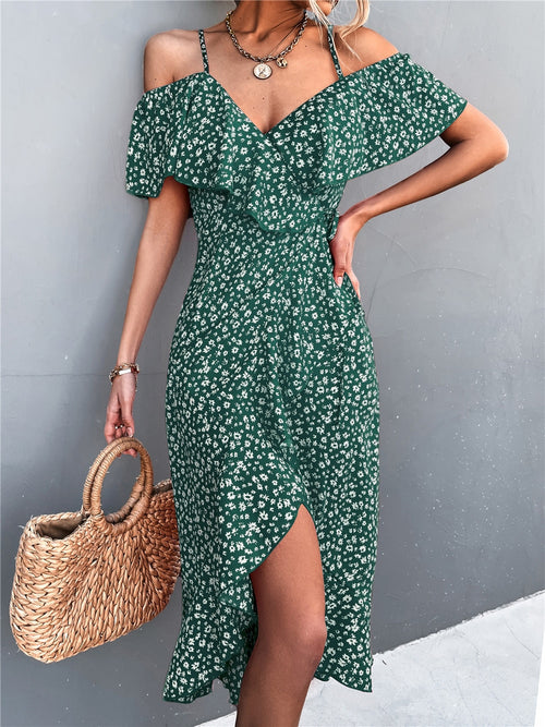 Robe Fleurie   Epuré Verte