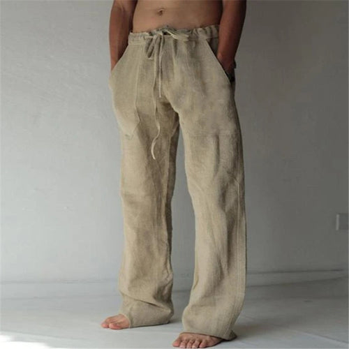 Pantalon Lin Homme   Fashion Beige
