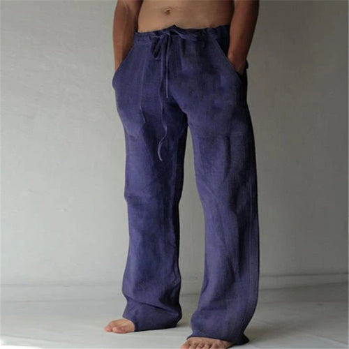 Pantalon Lin Homme   Fashion Bleu