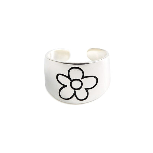 bague Fleur   Marguerite Cartoon (Acier)