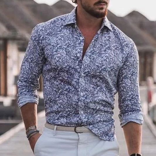 Chemise A Fleur Manche Longue Homme - Plante Paradise