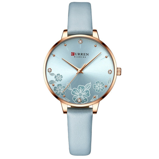 Montre Fleurie <br> Margueritte chromé