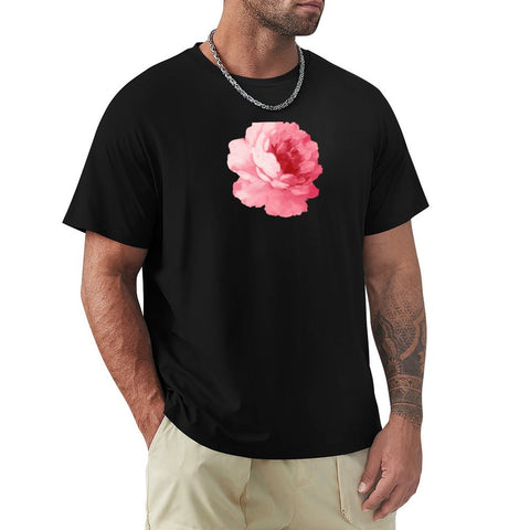 T-Shirt Fleur Premium  Pivoine Noir