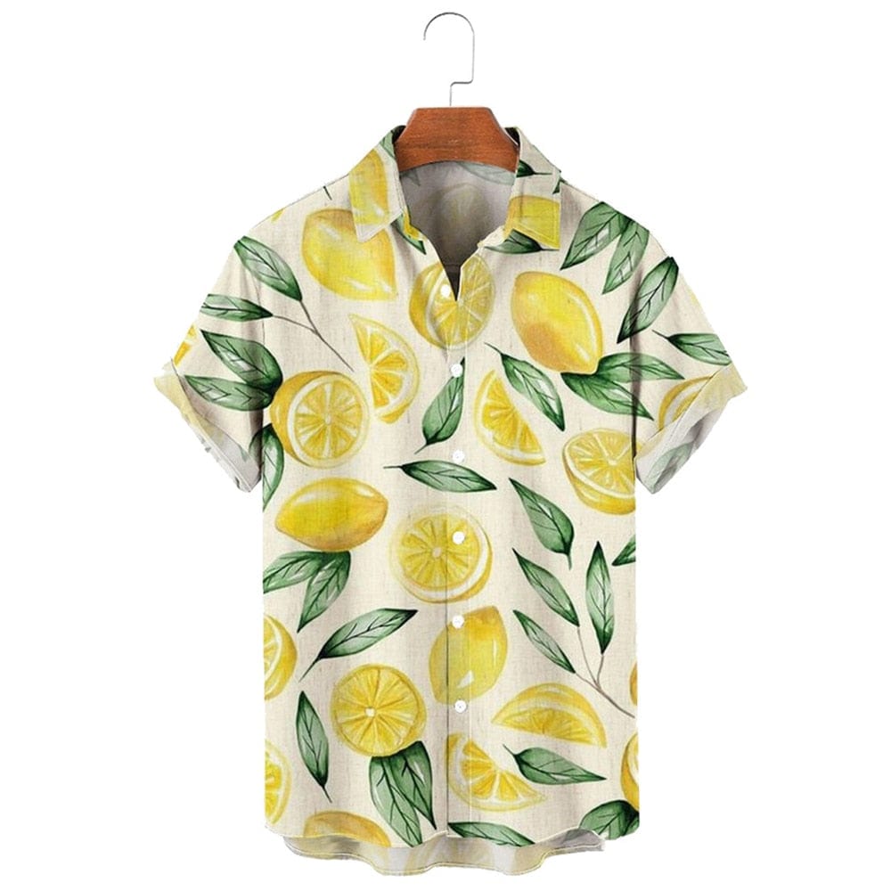 Chemise a Fleur Homme <br> Citron