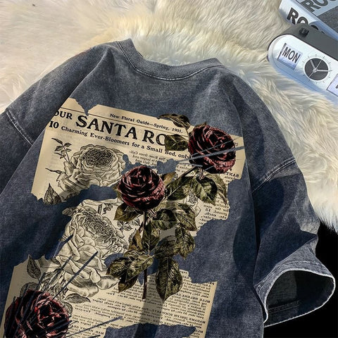 T-Shirt Fleur Premium  Santa Rose