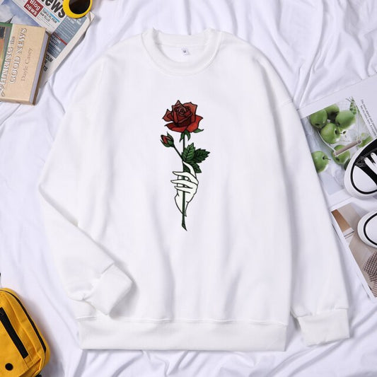 Pull Fleuri <br> Rose Réaliste