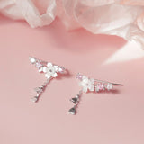 Boucles d'Oreilles Fleuries  Marguerite Brillante